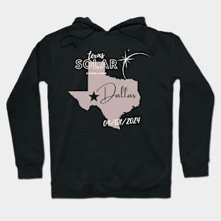 Solar eclipse Dallas Texas space event 04/08/24 eclipse day souvenir Hoodie